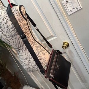 Stylish Black and Red Men's Crossbody Bag